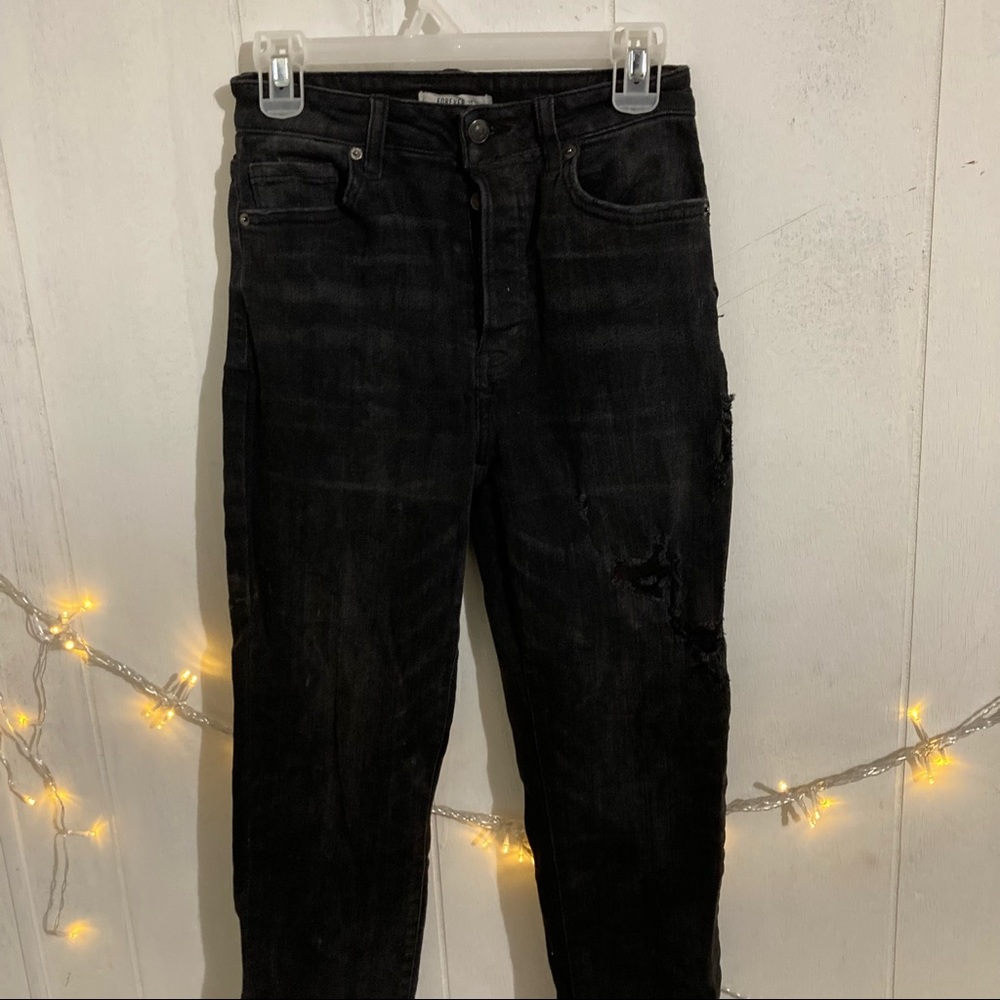 Black Skinny Ripped Jeans